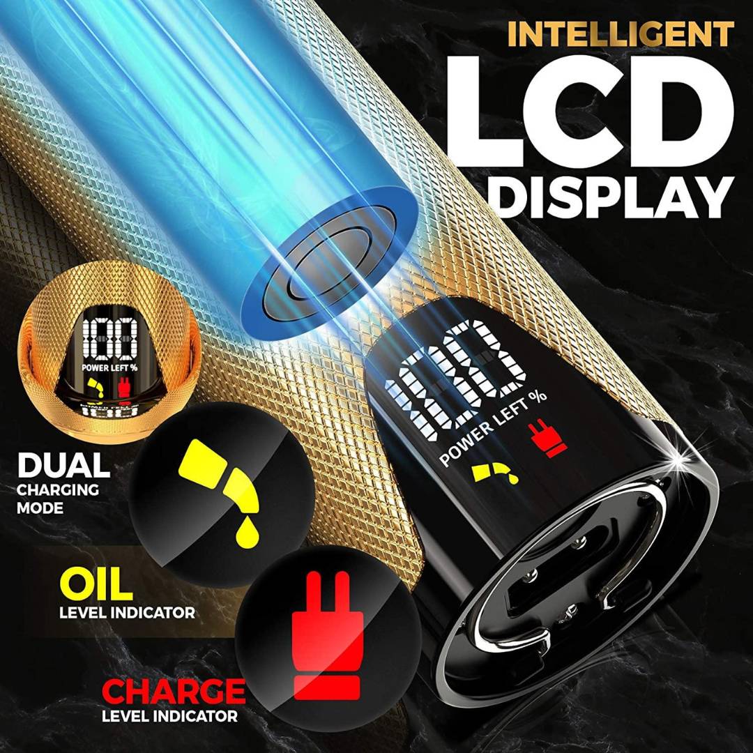 Dettaglio dell'impugnatura ergonomica del rasoio elettrico cordless