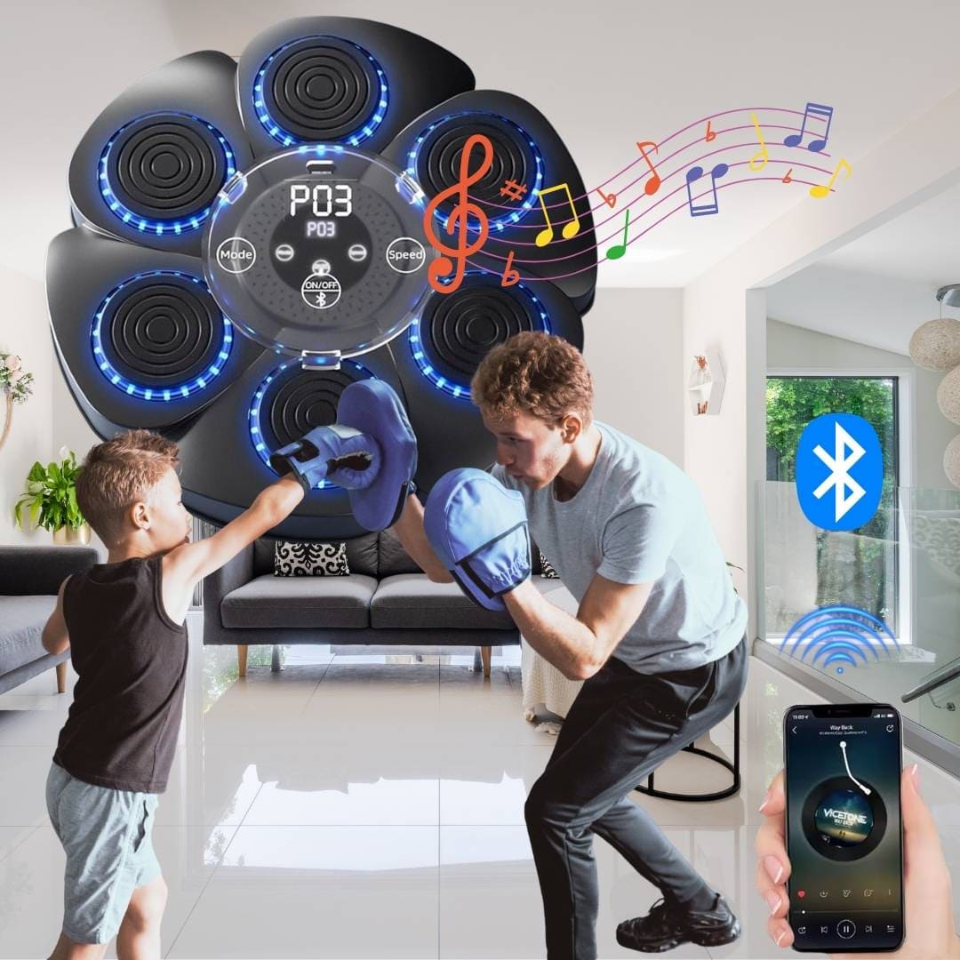 Sfida in famiglia alla Music Boxing Machine con LED e punteggi