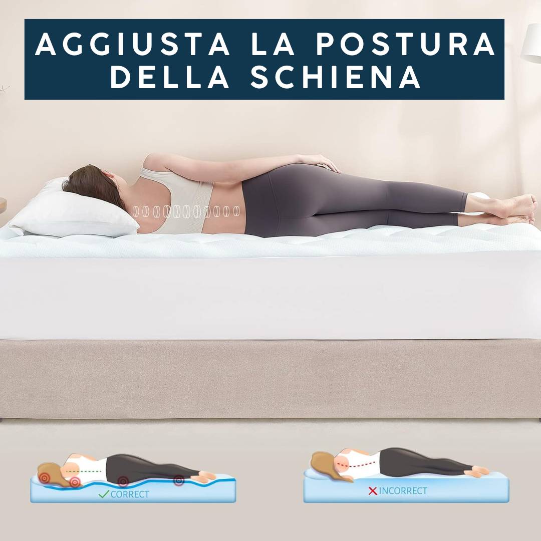 Topper 3 strati: gel, memory e ComfiWave