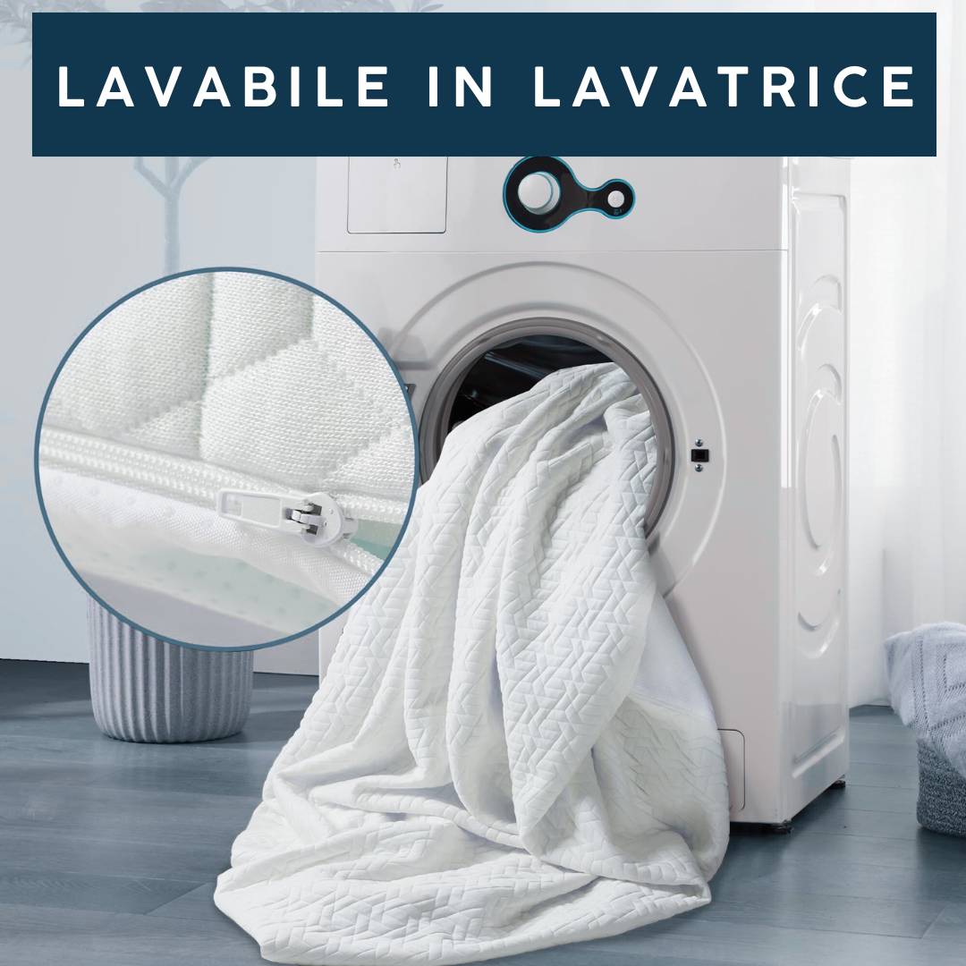 Topper sfoderabile e lavabile in lavatrice a 40 gradi