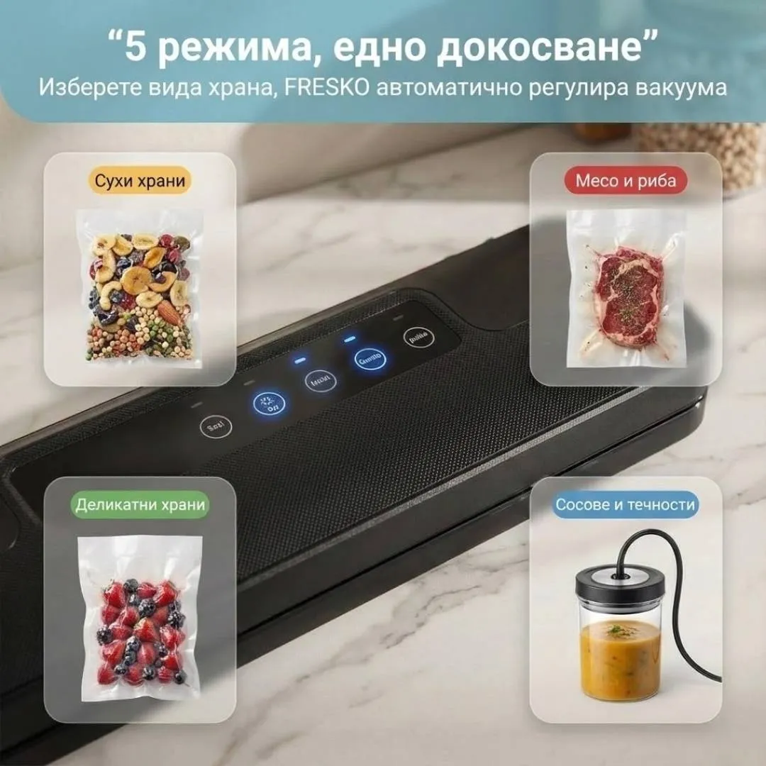 Близък план на запечатани пликове с месо и зеленчуци с помощта на FRESKO