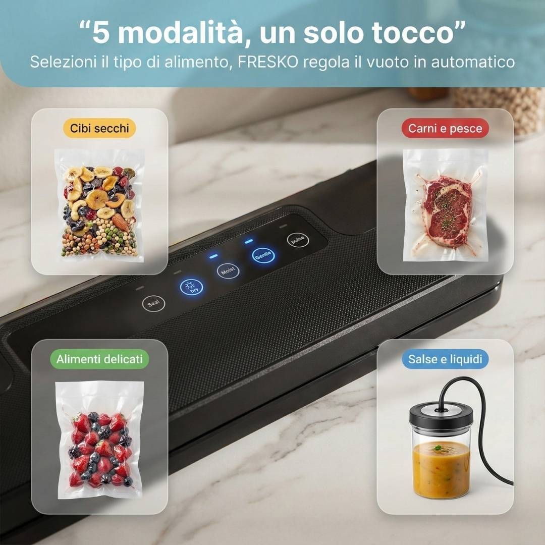 Primo piano di sacchetti sigillati con carne e verdure grazie a FRESKO