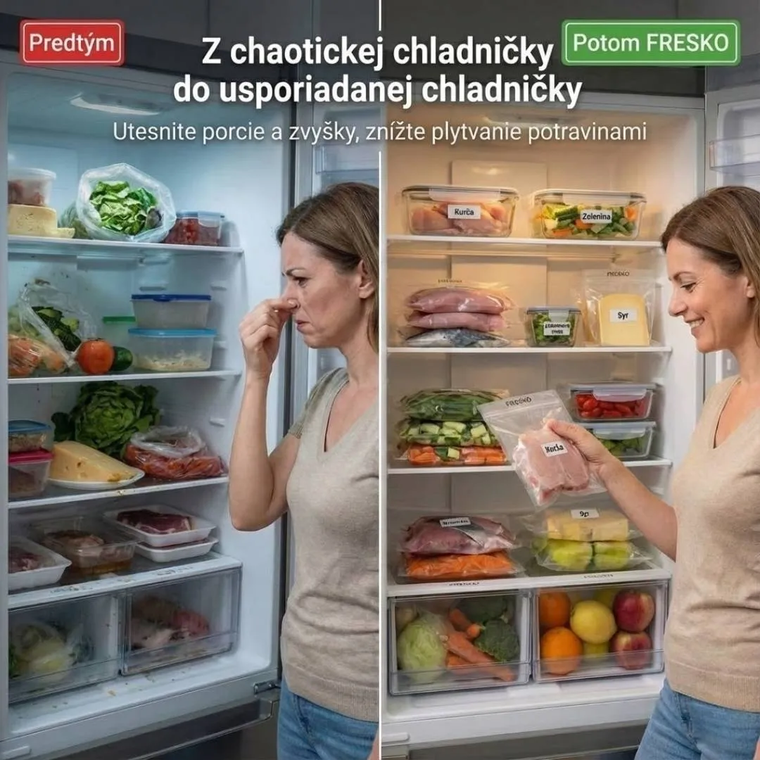 Detail FRESKO pri odsávaní vzduchu zo vákuového sáčku