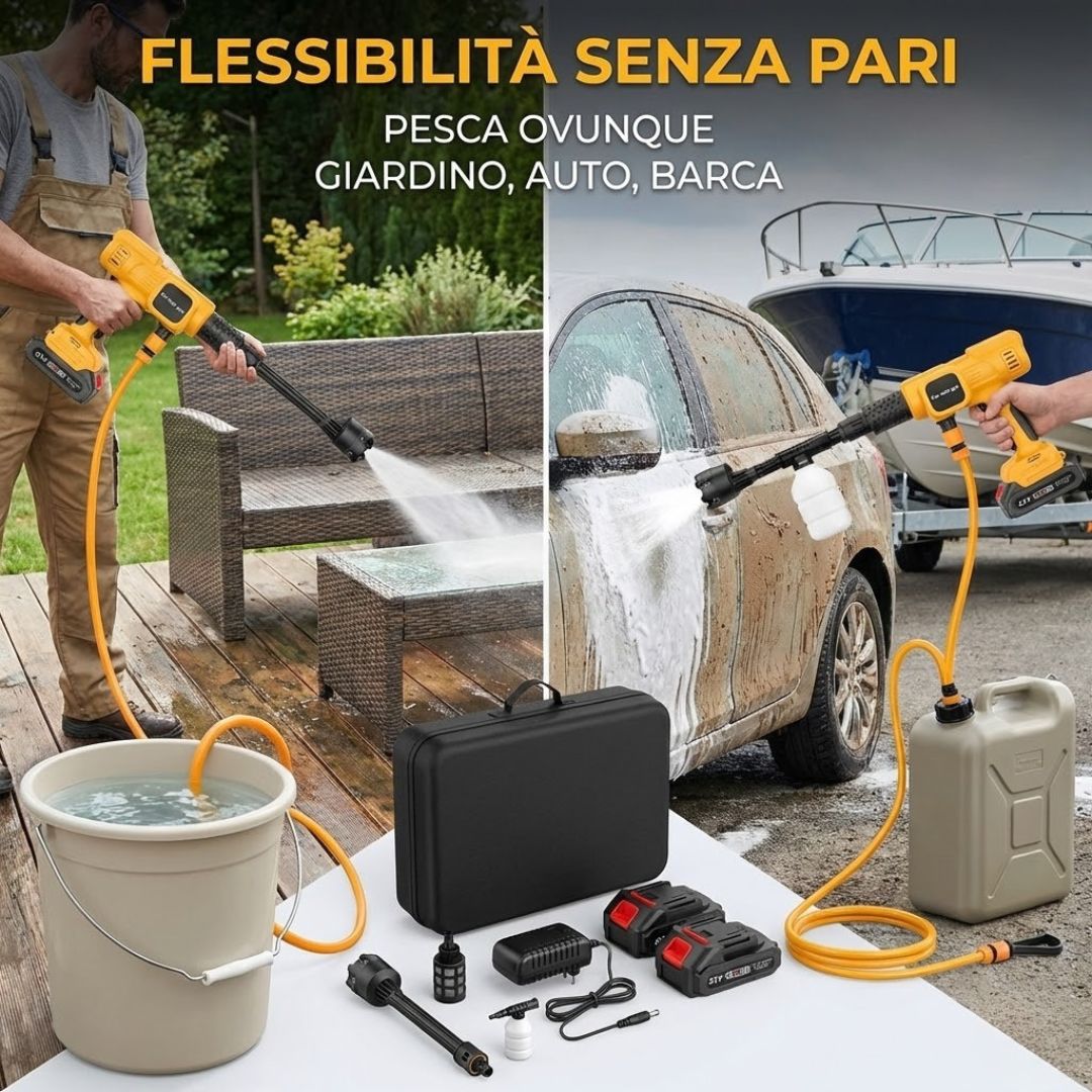 Idropulitrice batteria e secchio