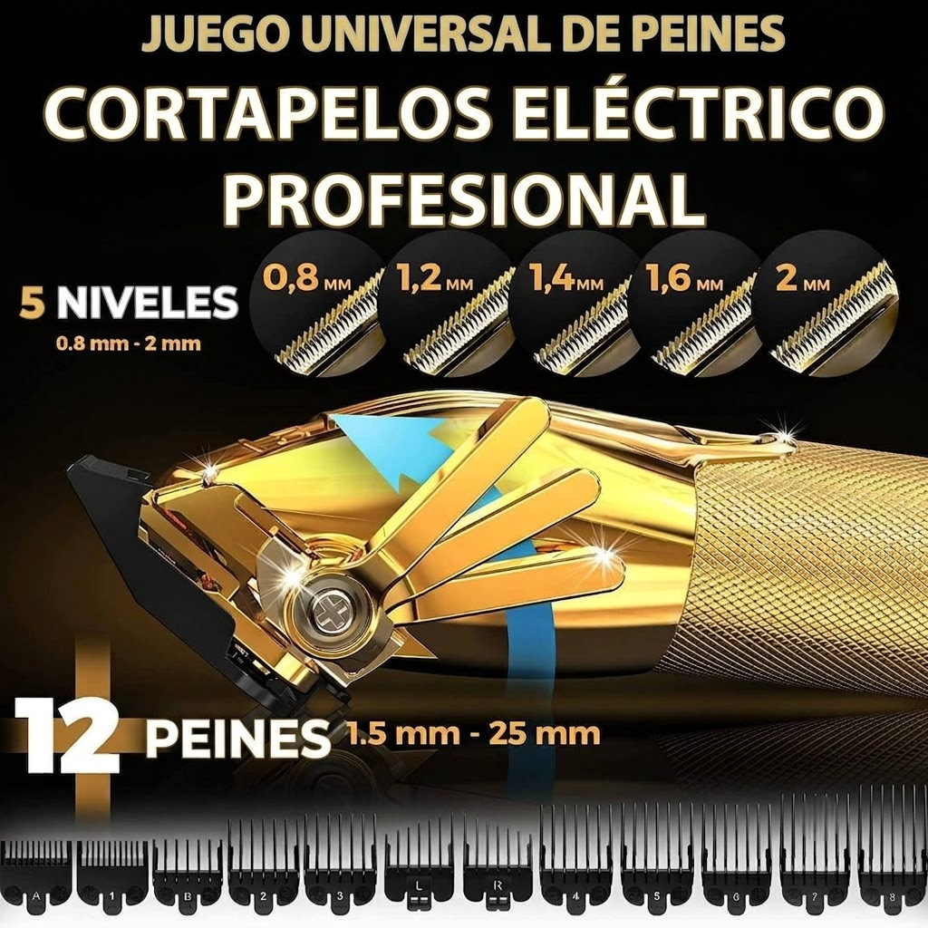 Afeitadora eléctrica que desvanece barba y pelo a diferentes longitudes
